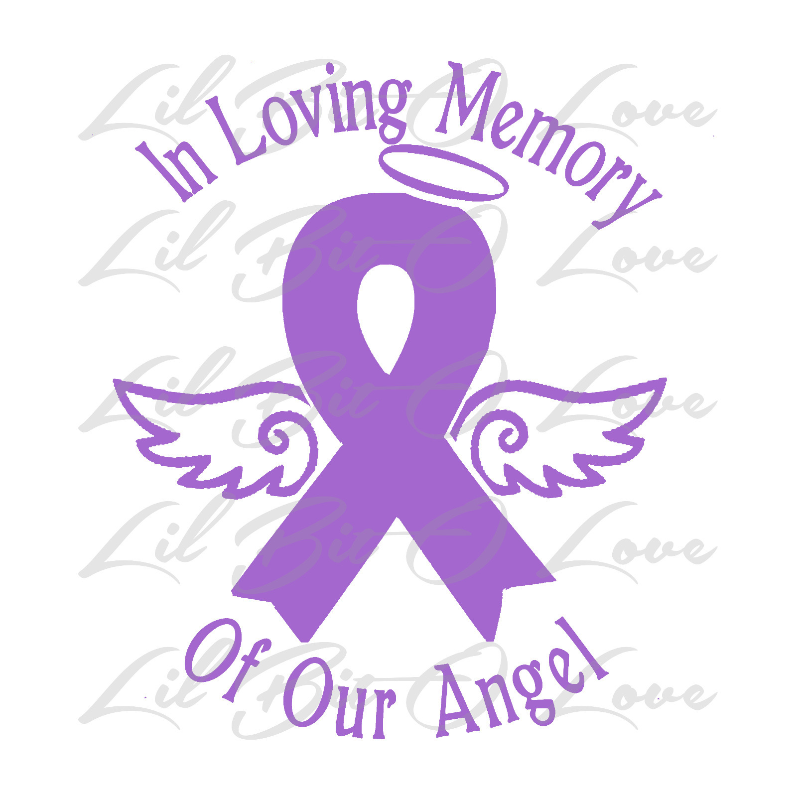 IN LOVING MEMORY OF OUR ANGEL VINYL DECAL STICKER INFANCY PREGNANCY BABY LOSS