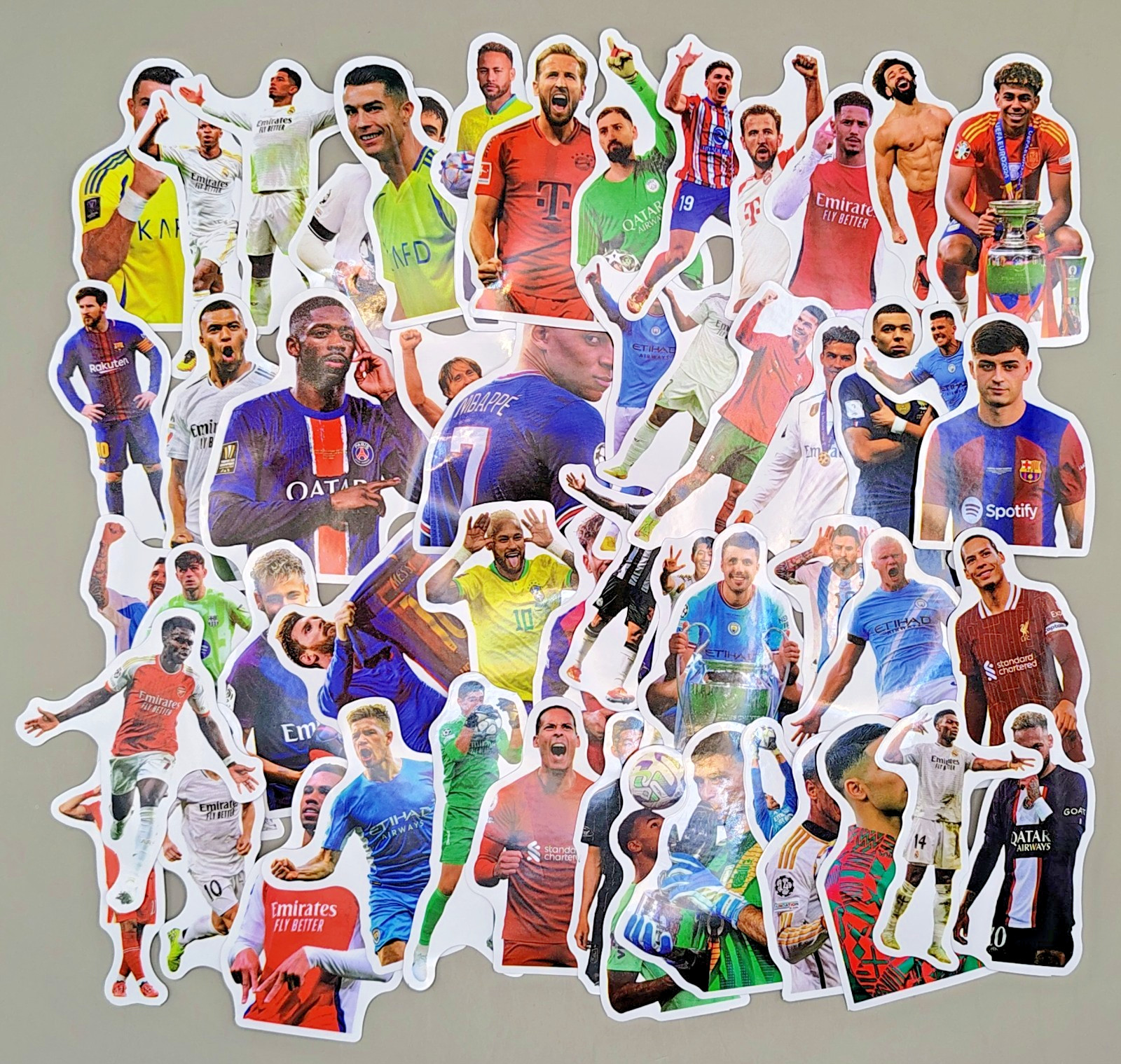 50 Pack World Soccer Star Stickers Vinyl Decals Football Legend Athlete Goal Lot