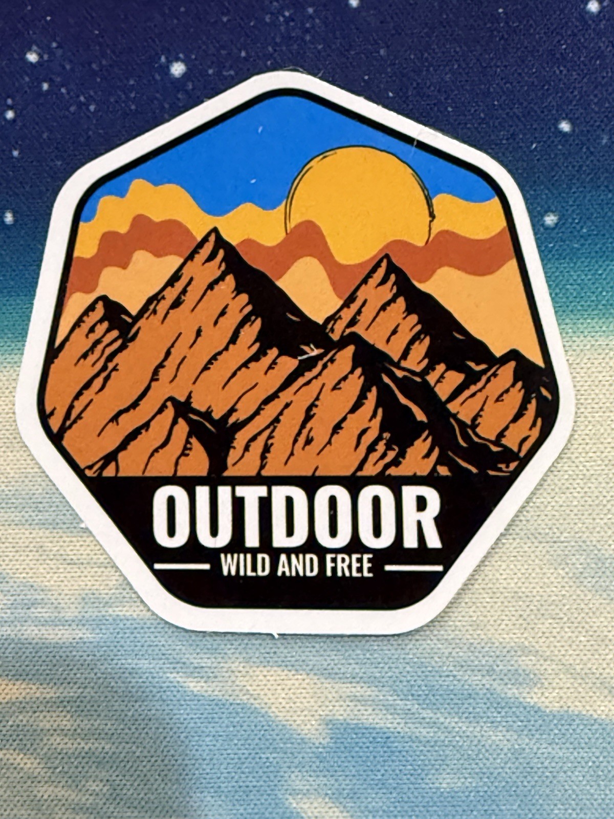 Outdoors Hiking Camping Adventure Nature Mountain Forest Trail Sticker Decal