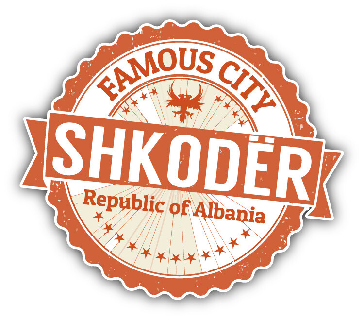 Shkoder City Albania Grunge Travel Stamp Car Bumper Sticker Decal