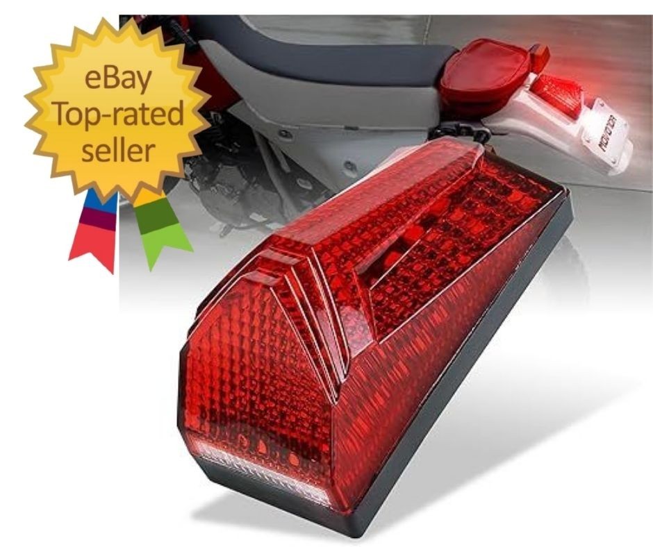 LED Tail Light 500% Bright Rear Brake Light with White License Plate Lighting