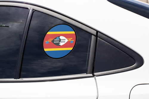 Eswatini Flag Circle Sticker Decal