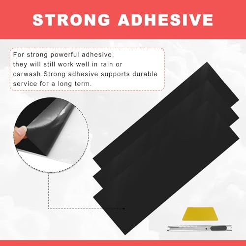 3PCS Emblem Wrap Kit Compatible with Bowtie Logo Wrap Stickers Matte Black
