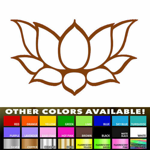 Lotus Flower Vinyl Decal Sticker for Car Window Wall Decor Yoga Buddhism Laptop