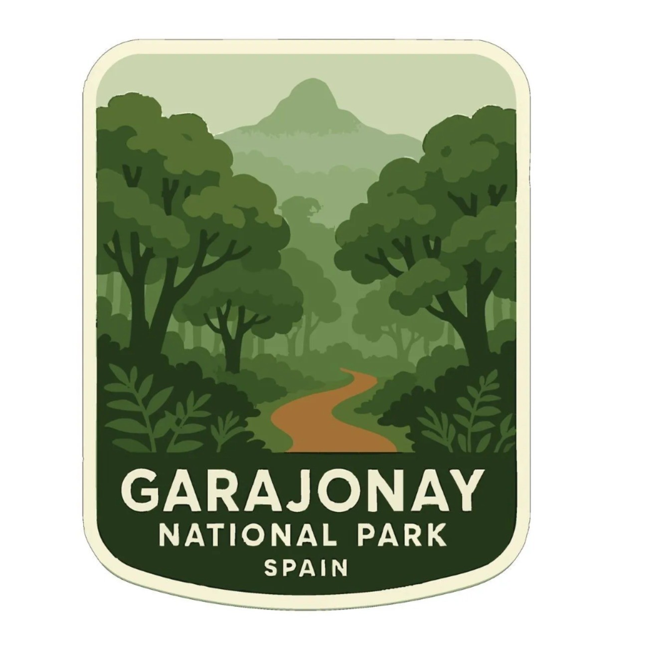 Garajonay Spain Iron On Heat Transfer Vinyl HTV Die-Cut World National Parks