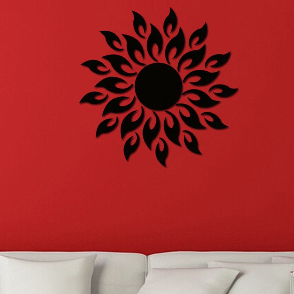 Stylish and Mirror Sunflower Art for acrylic Mural Decal for Walls
