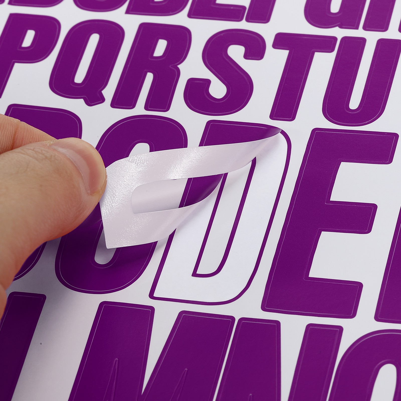 Letter Stickers 1 Inch 2 Inch, 12 Sheets Self Adhesive Alphabet Sticker, Purple