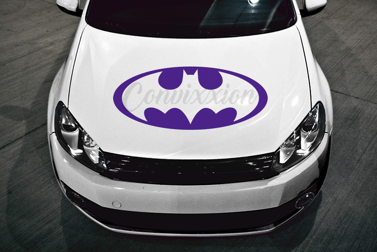 Classic Batman Hood Decal Car Truck Door Glass Vinyl 32" Single Color