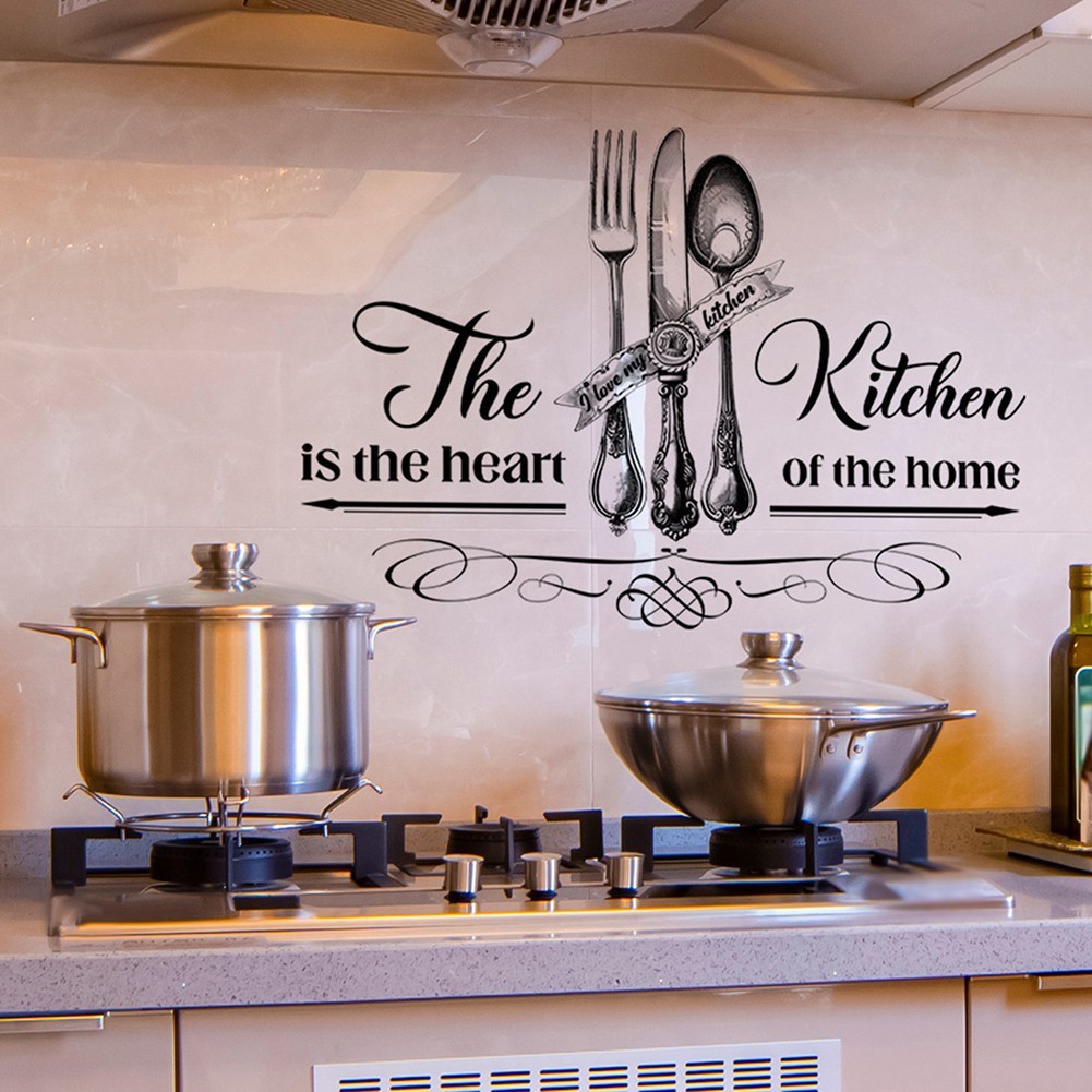 Upgrade your home's decor with these modern cook utensils wall stickers
