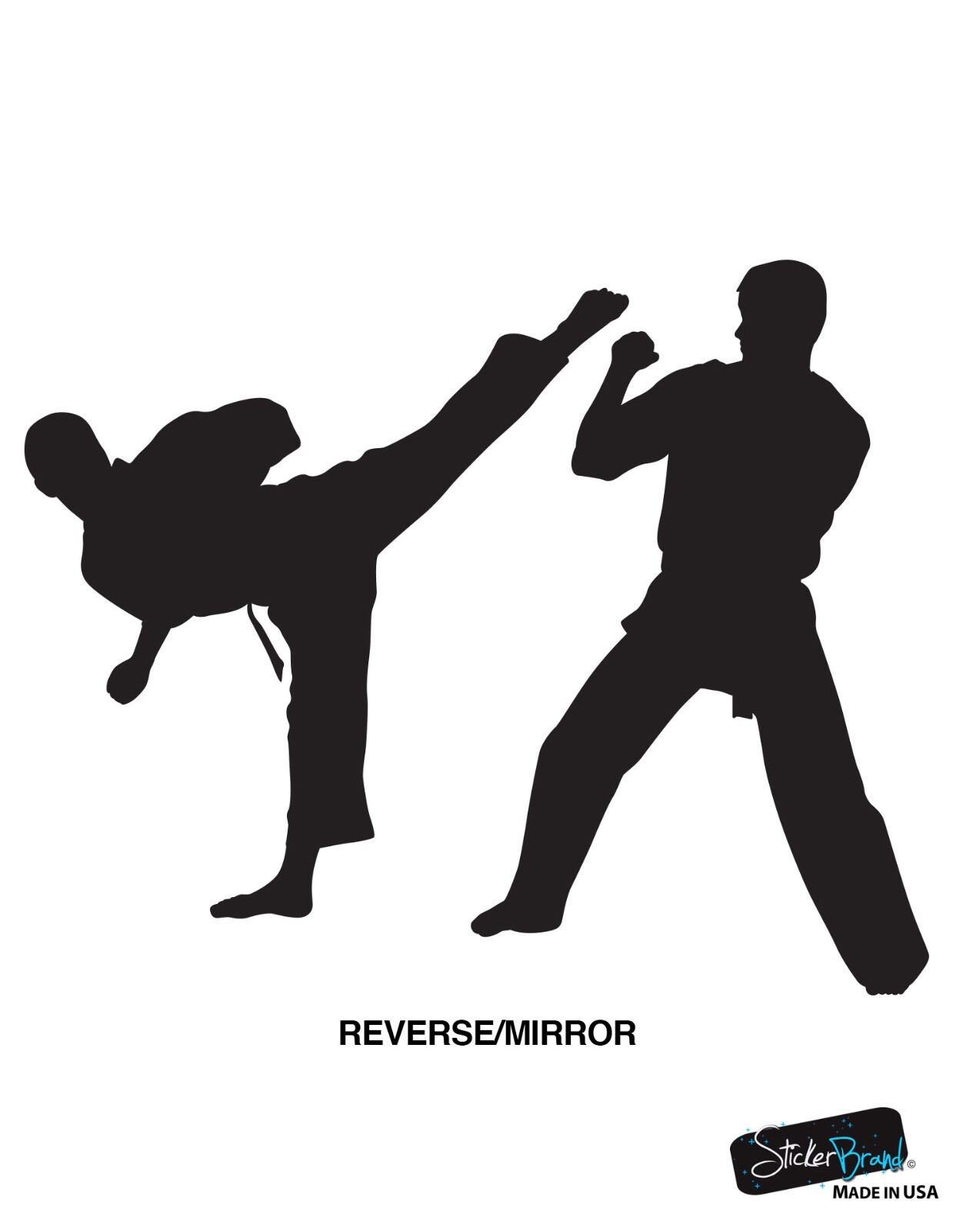 Karate Martial Arts Wall Decal Sticker. Window Decal Sticker. 5ft Tall. #223