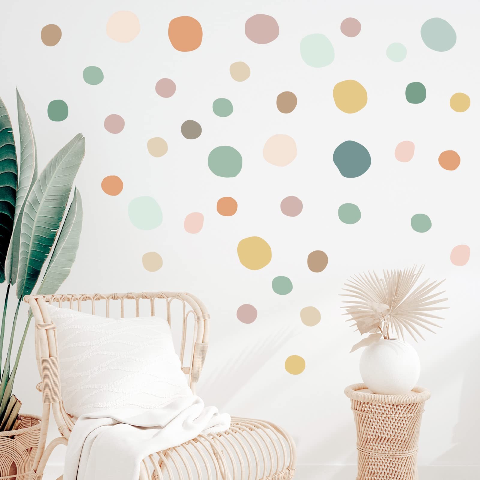 296 Pcs Polka Dots Wall Decal Boho Back to School Rainbow Playroom Wall Decor…