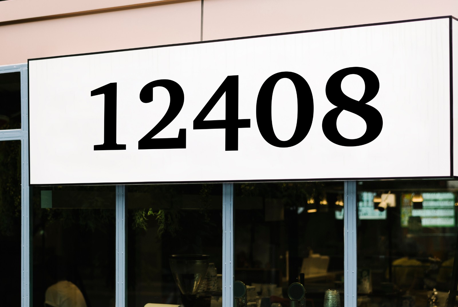 Charter Font Storefront Address Numbers Vinyl Sticker Decal for Business Window