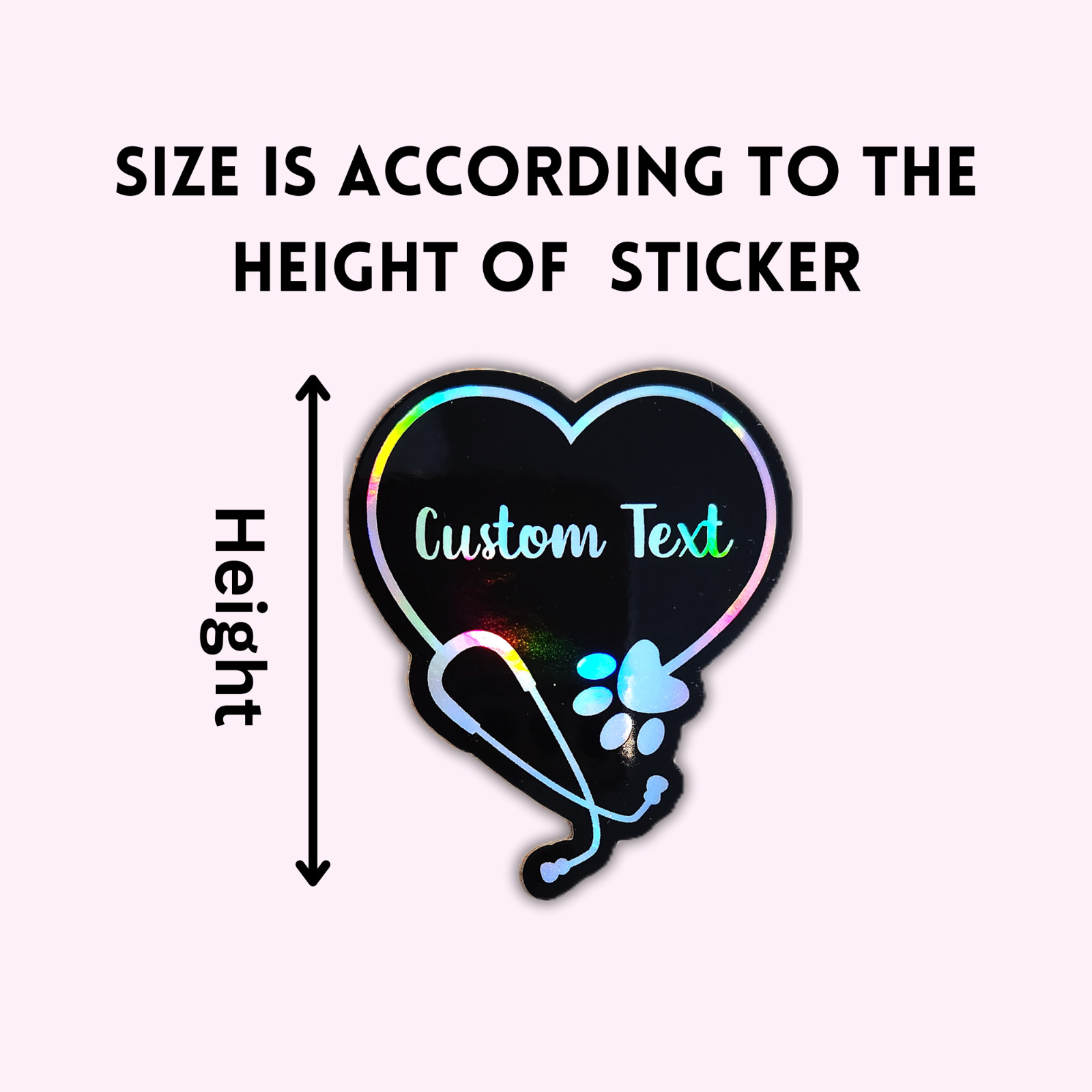 Custom Vet Heart Stethoscope Sticker – Personalized Veterinarian Sticker