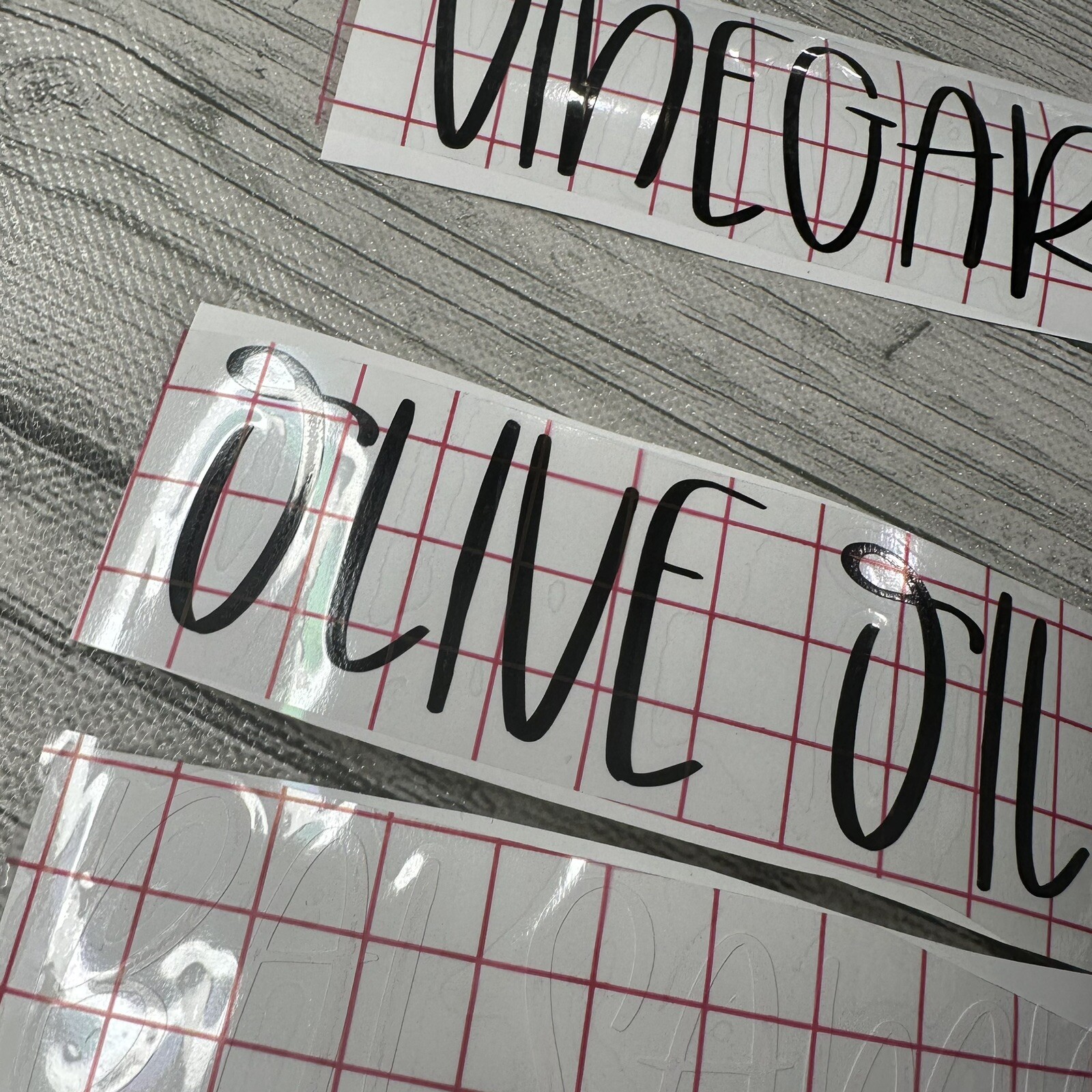 Kitchen Organization Labels 4 Pack Vinyl Stickers Home Decals Fancy Oil Vinegar