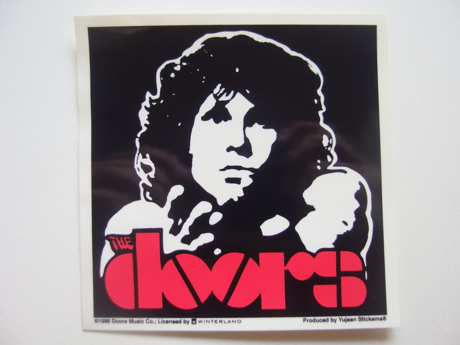 🎤 Vintage 1998 The Doors Jim Morrison Sticker Winterland 5"x5" Rock Band Decal