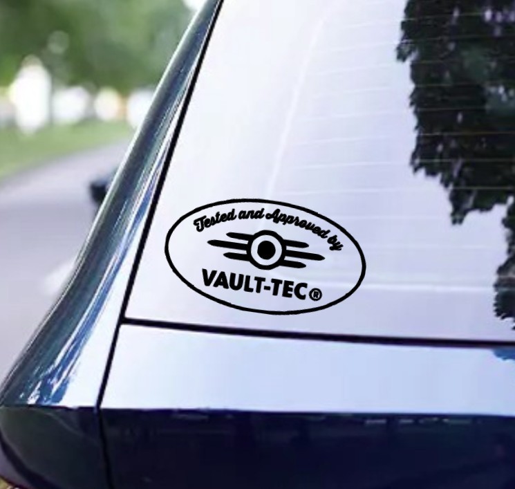 Fallout Tested Protected by Vault Tec Decal Car Laptop Sticker Gamer Video Game