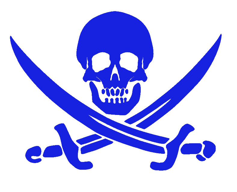 SWORDS CROSSES AND SKULL. Decal Stickers for Cars, Windows, Laptops, Tablets.