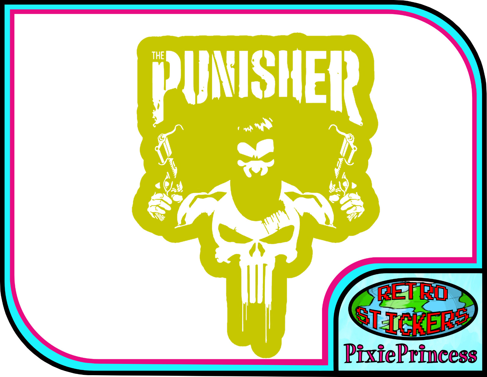 Marvel The Punisher Frank H Vinyl Sticker Car Bike Truck Window Wall Art Comic