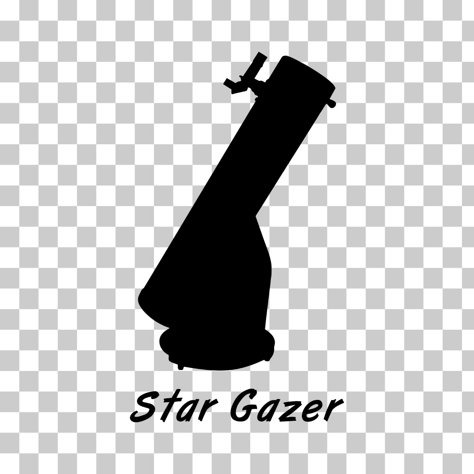 Dobsonian Telescope – Star Gazer – Custom Vinyl Sticker – Decal