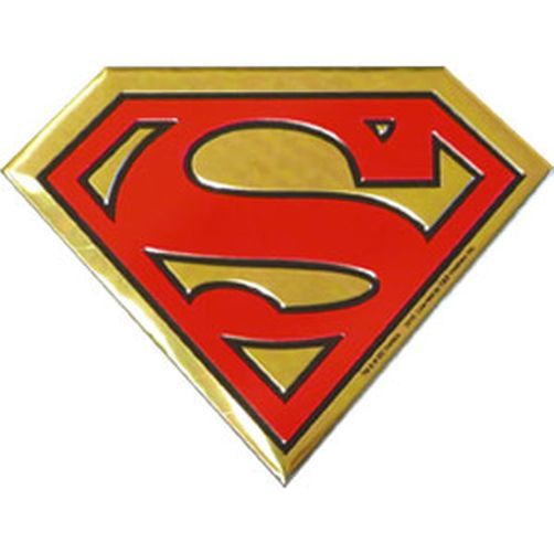 SUPERMAN LOGO – METAL STICKER 3.5 x 2.5 – BRAND NEW – CAR DECAL 0036