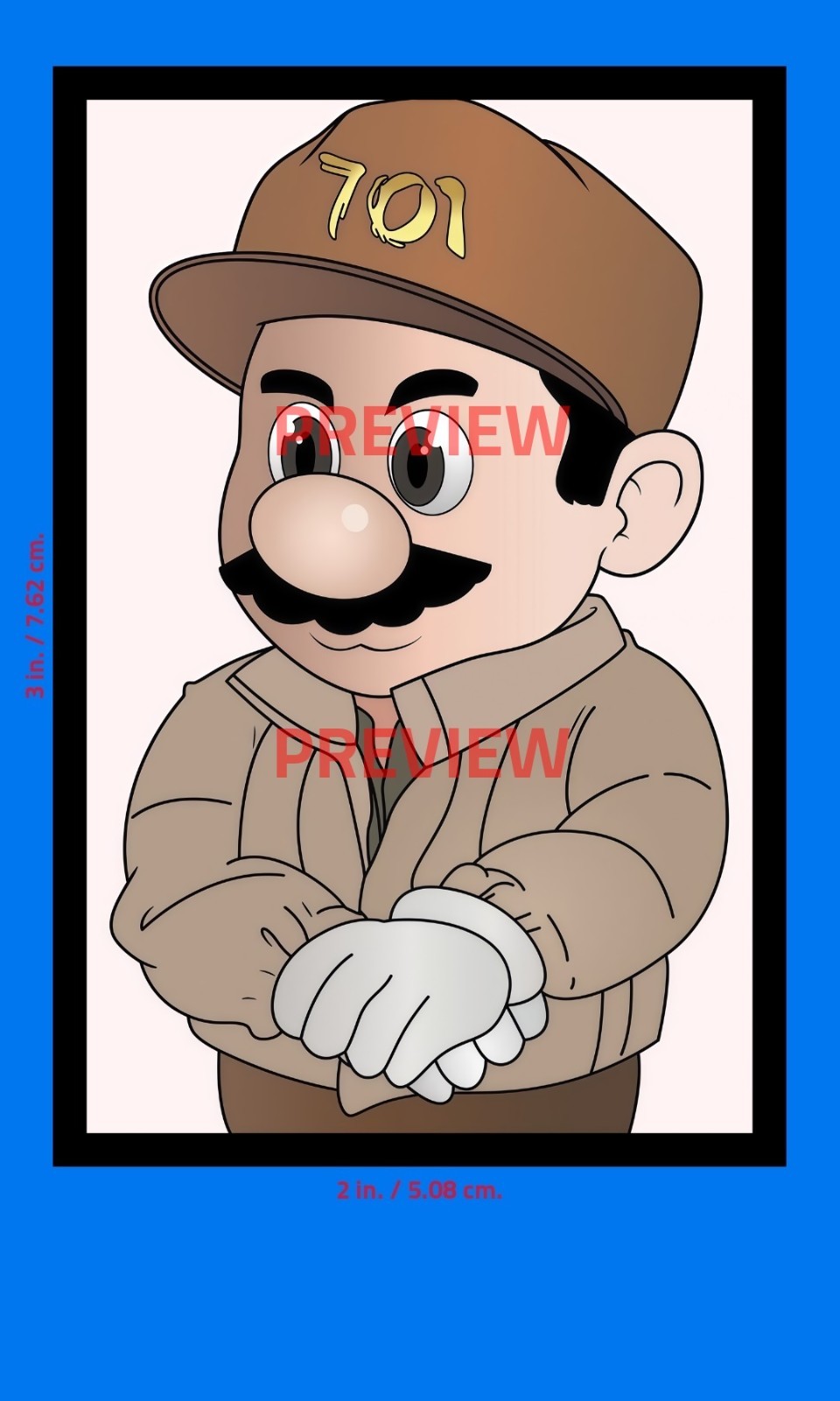 Joaquin Guzman Sticker (SUPER MARIO BROS. EL CHAPO) 2×3 in. Adhesive Photo Print