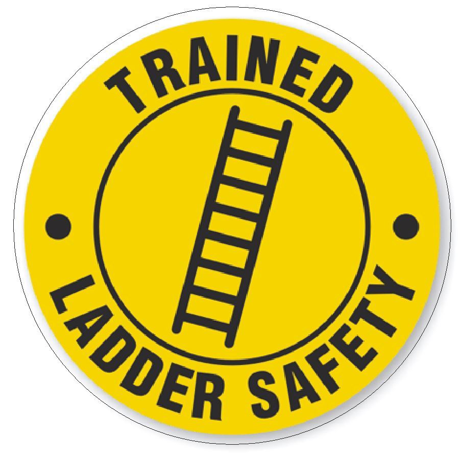 Trained Ladder Safety Hard Hat Decal Hard Hat Sticker Helmet Safety Label H59