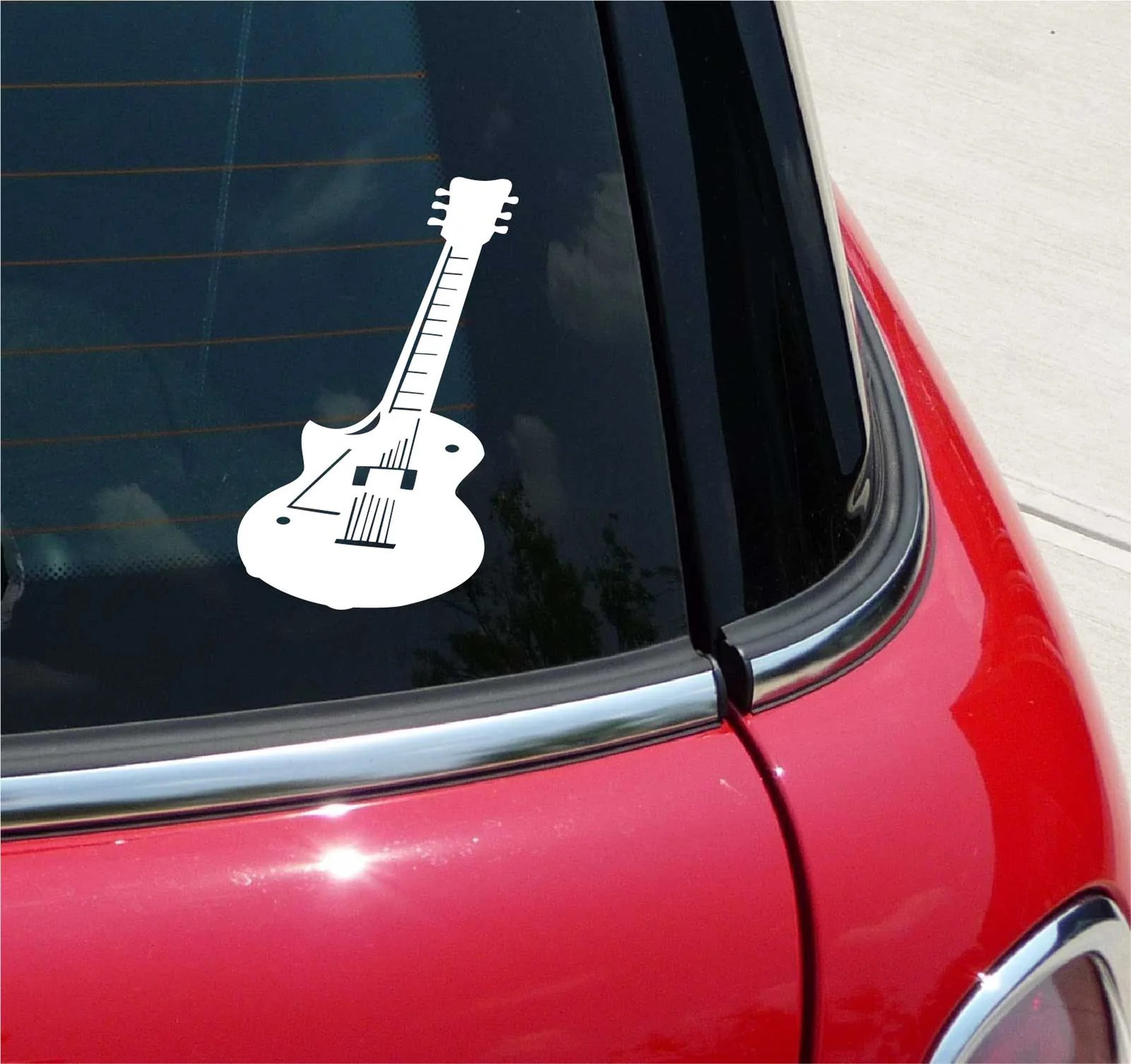 ELECTRIC GUITAR GUITARIST BAND GRAPHIC DECAL STICKER ART CAR WALL DECOR