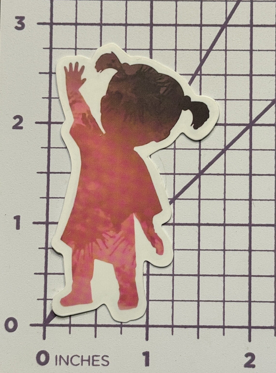 Girl Waving Bye – Vinyl Decal Sticker Bomb Peace Love Trippy Travel Y2K
