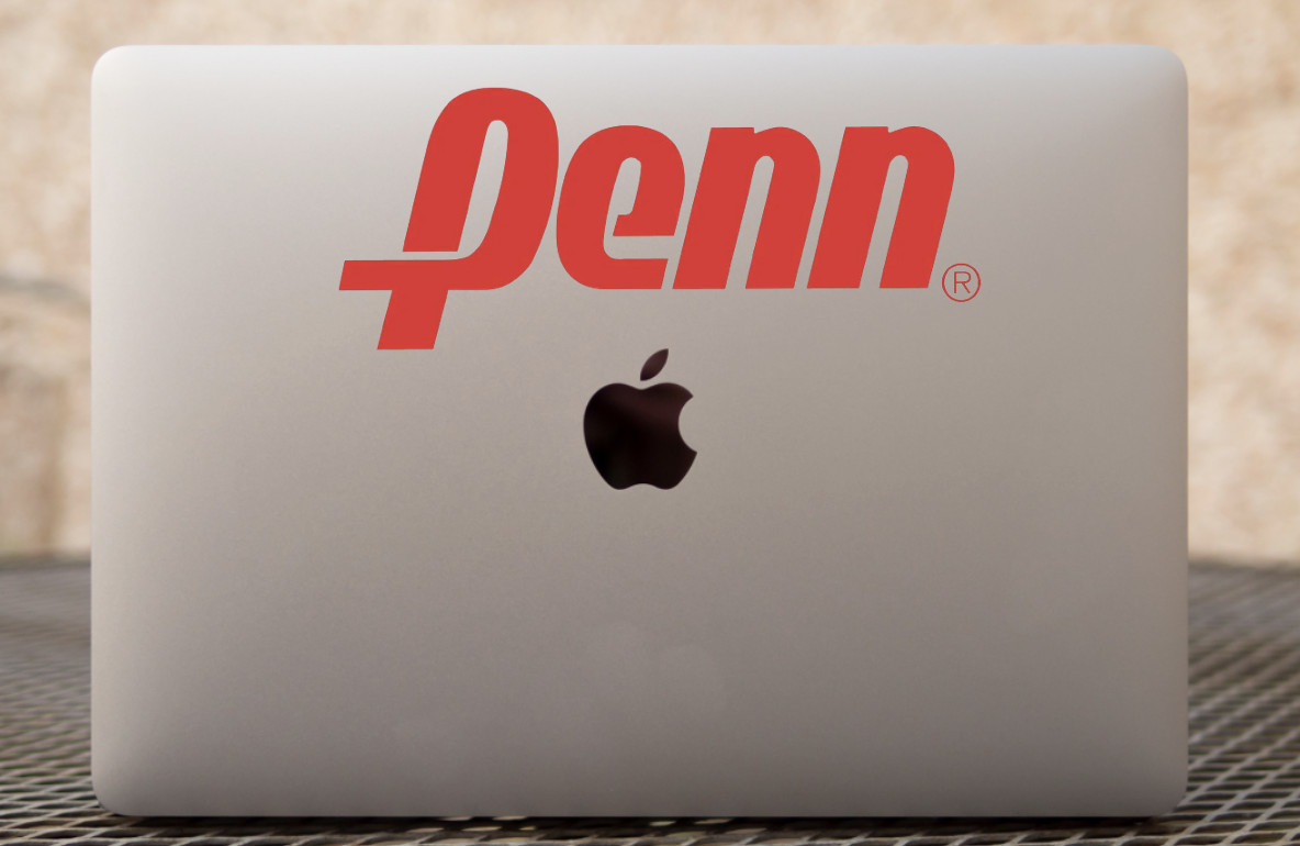 Penn Logo Decal- Sports Sticker- Tennis Decal- Vinyl Decal- Toy Decal
