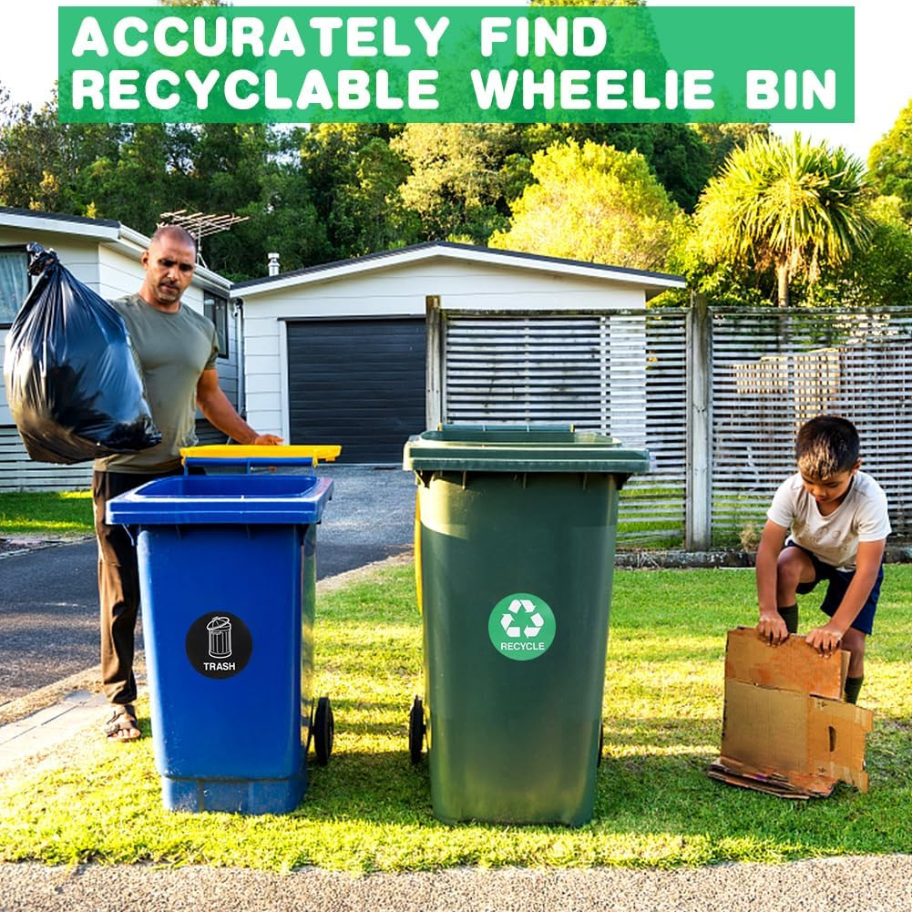 8 Sheets Bin Stickers,Funny Trash Garbage Can Sticker,Adhesive Cartoon Expressio