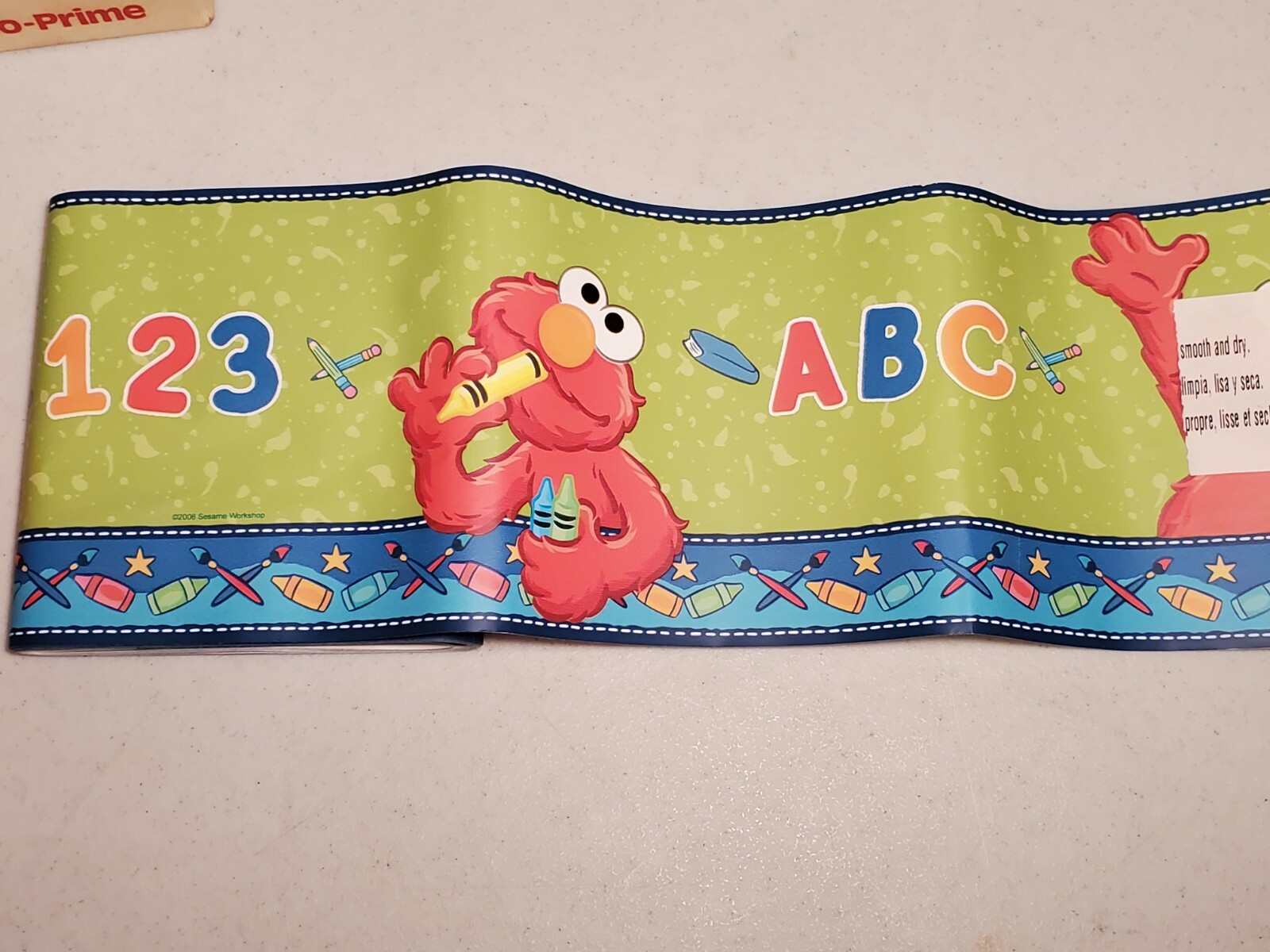 Sesame Street Elmo Removable Self Stick Peel And Stick Wall Border ABC 123