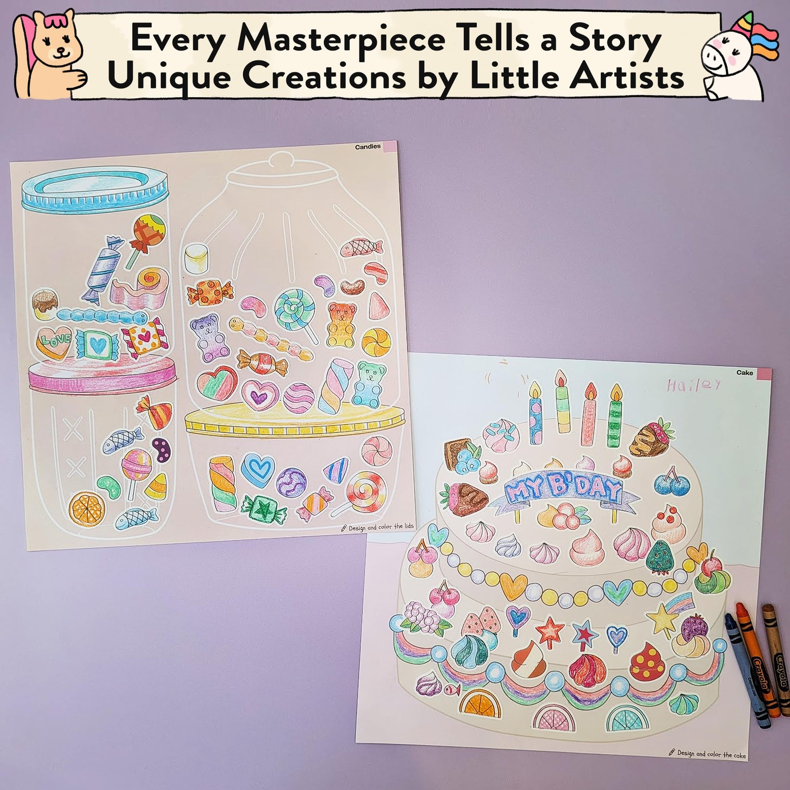Together Art Dessert Color Your Own Storytelling Sticker Kit Your Own Stickers