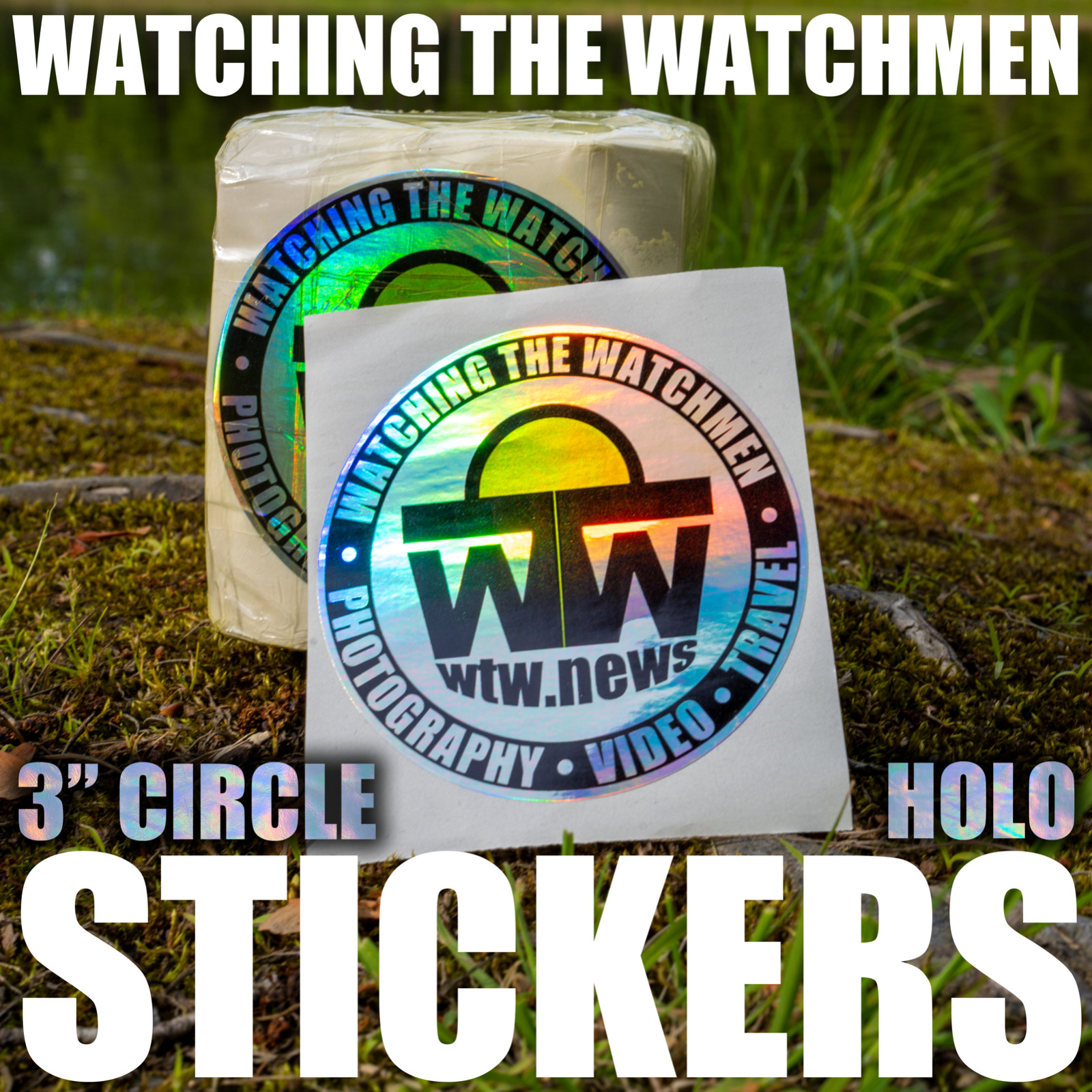 Holographic 3" Circle Supporter Stickers | Watching the Watchmen