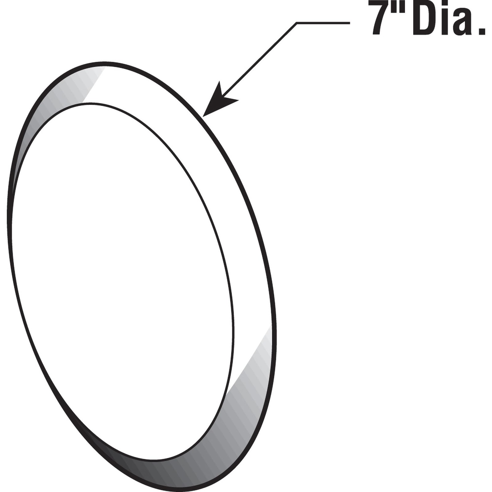 -Line MP9265 Vinyl Circular Wall Protector with -Adhesive Backing, 7-In. Diam…