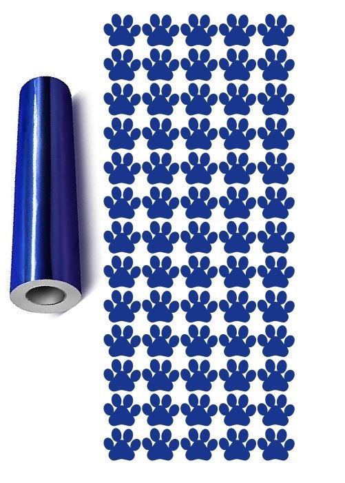 Paw Stickers Sticker Chrome Blue 3/4" DC15 Envelope Seals Arts & Crafts Vinyl