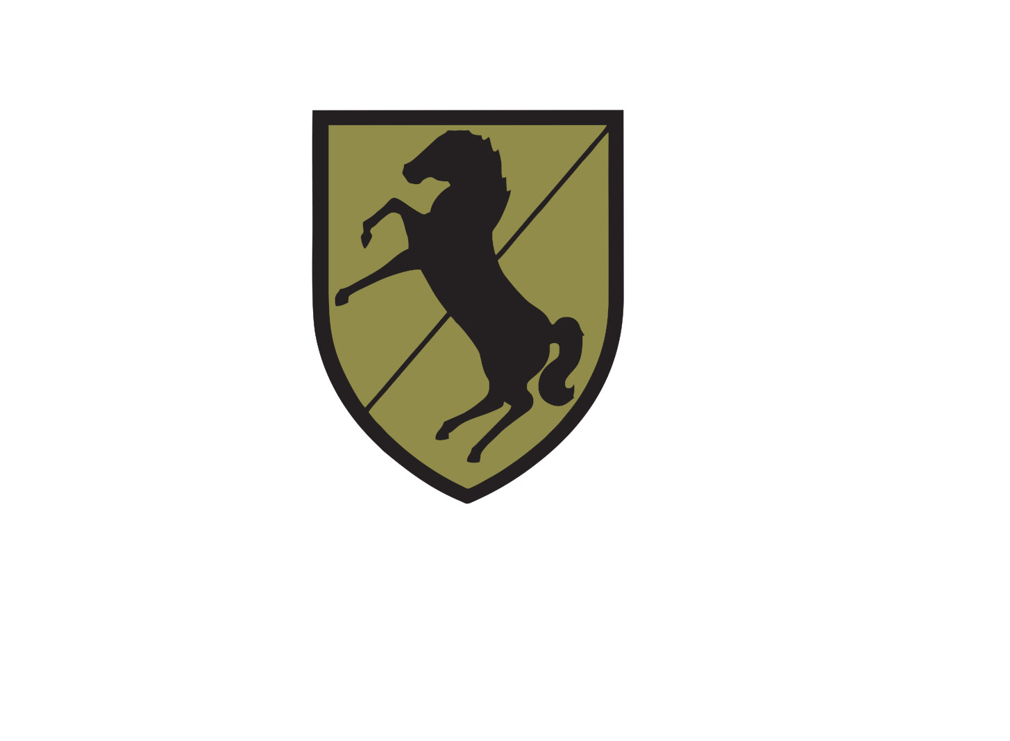 11th Armored Cavalry Regiment ACR Vinyl Window Decal/Sticker Black/Olive