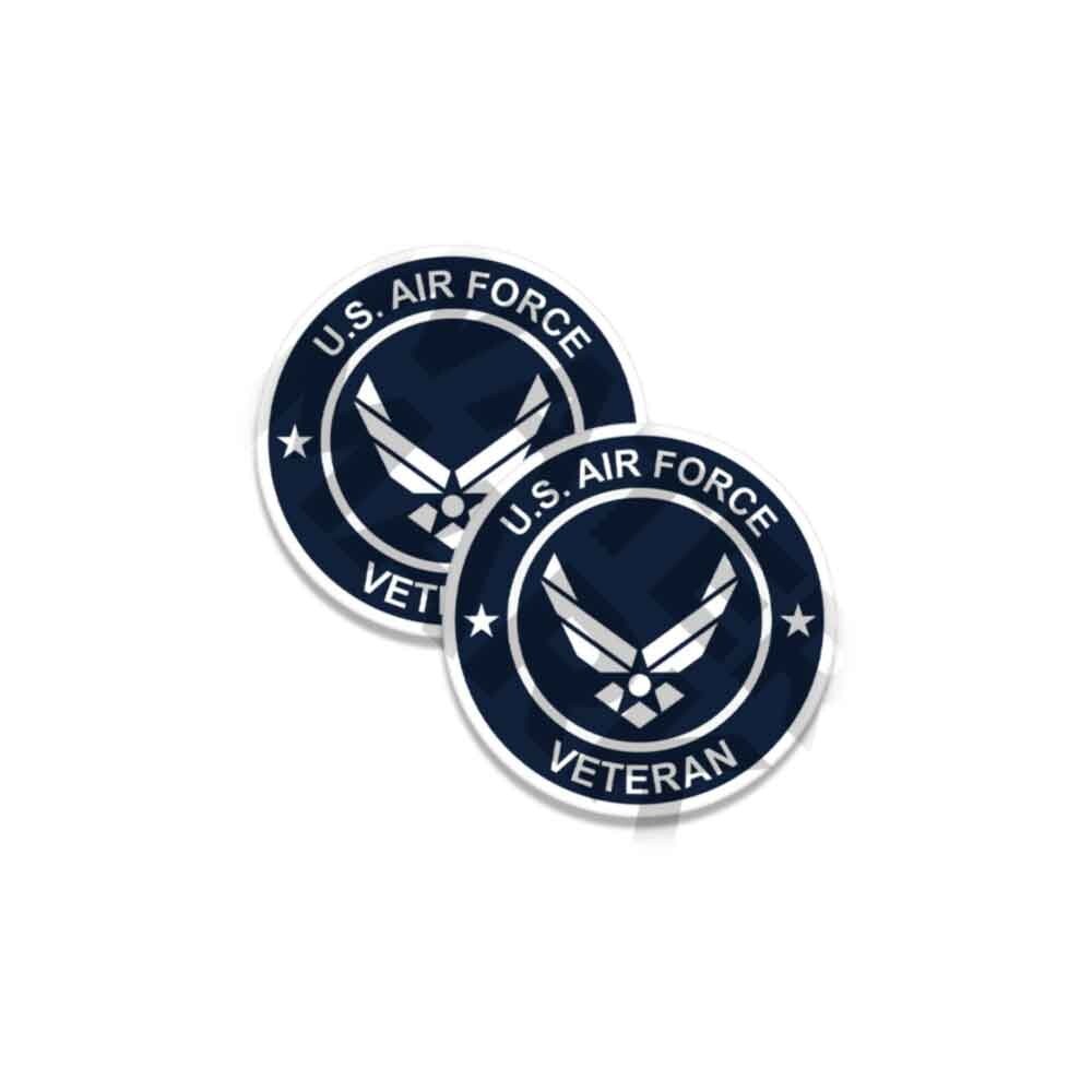 U.S. Air Force Veteran 4" US Military Proud American Stickers United States 2PK