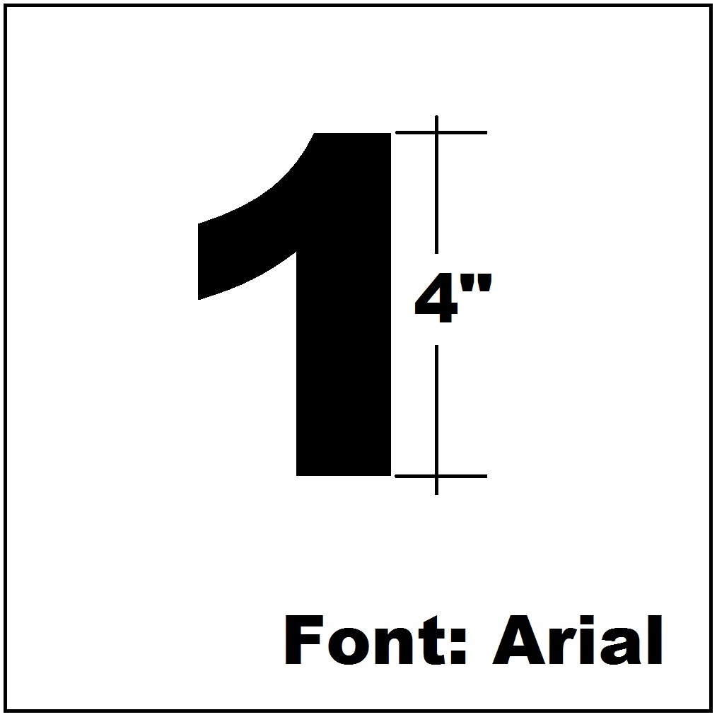 Lot of 40 – 4" Black Vinyl Mailbox, Tool Box, Locker Numbers Decal Stickers