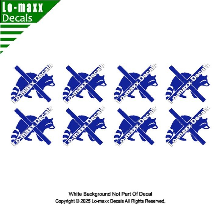 Raccoon Kill Markings Die Cut Vinyl Decal Sticker Car Truck Window Funny Graphic