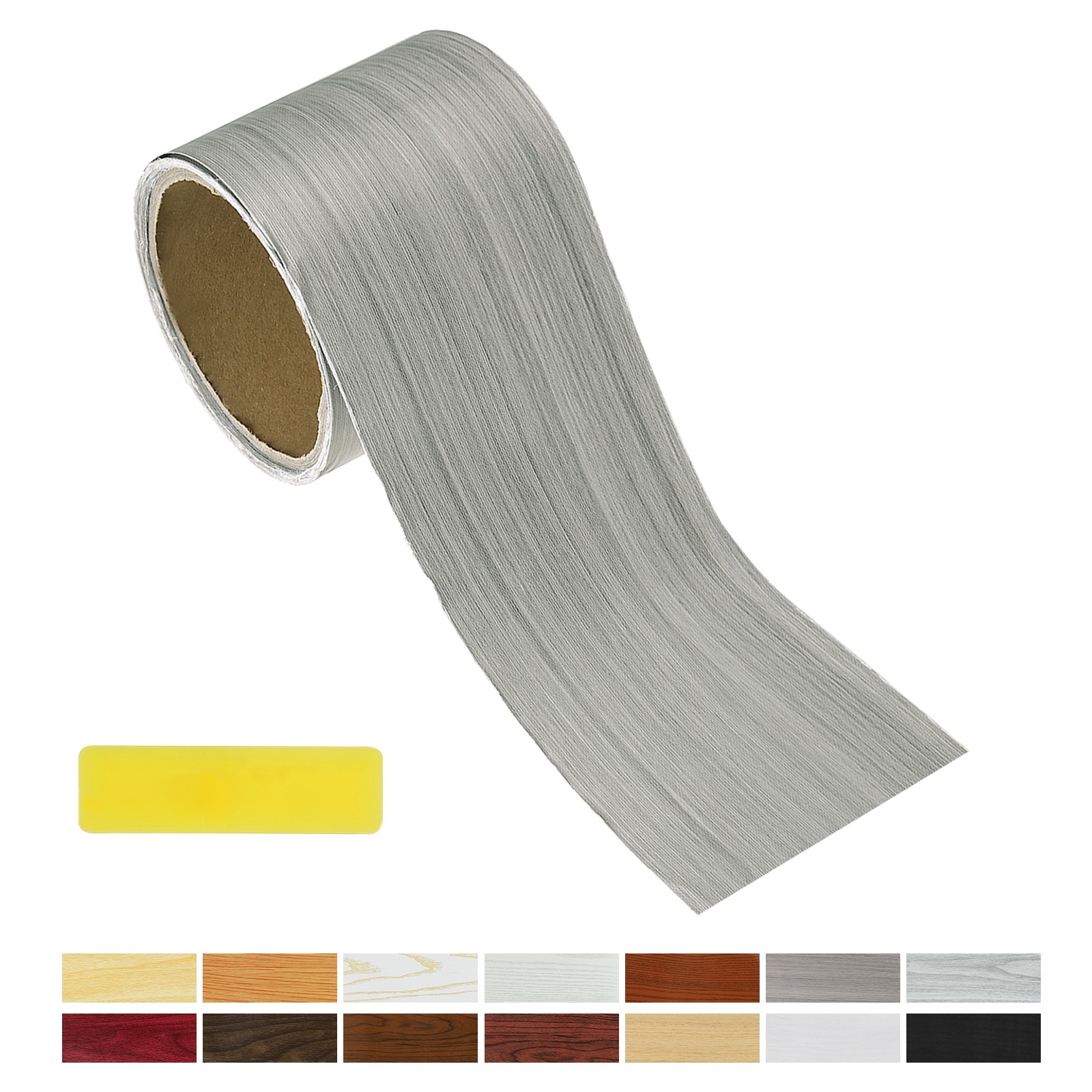 Wood Grain Repair Tape, 3.15 Inch x 16.4 ft Self Adhesive, Dark Grey