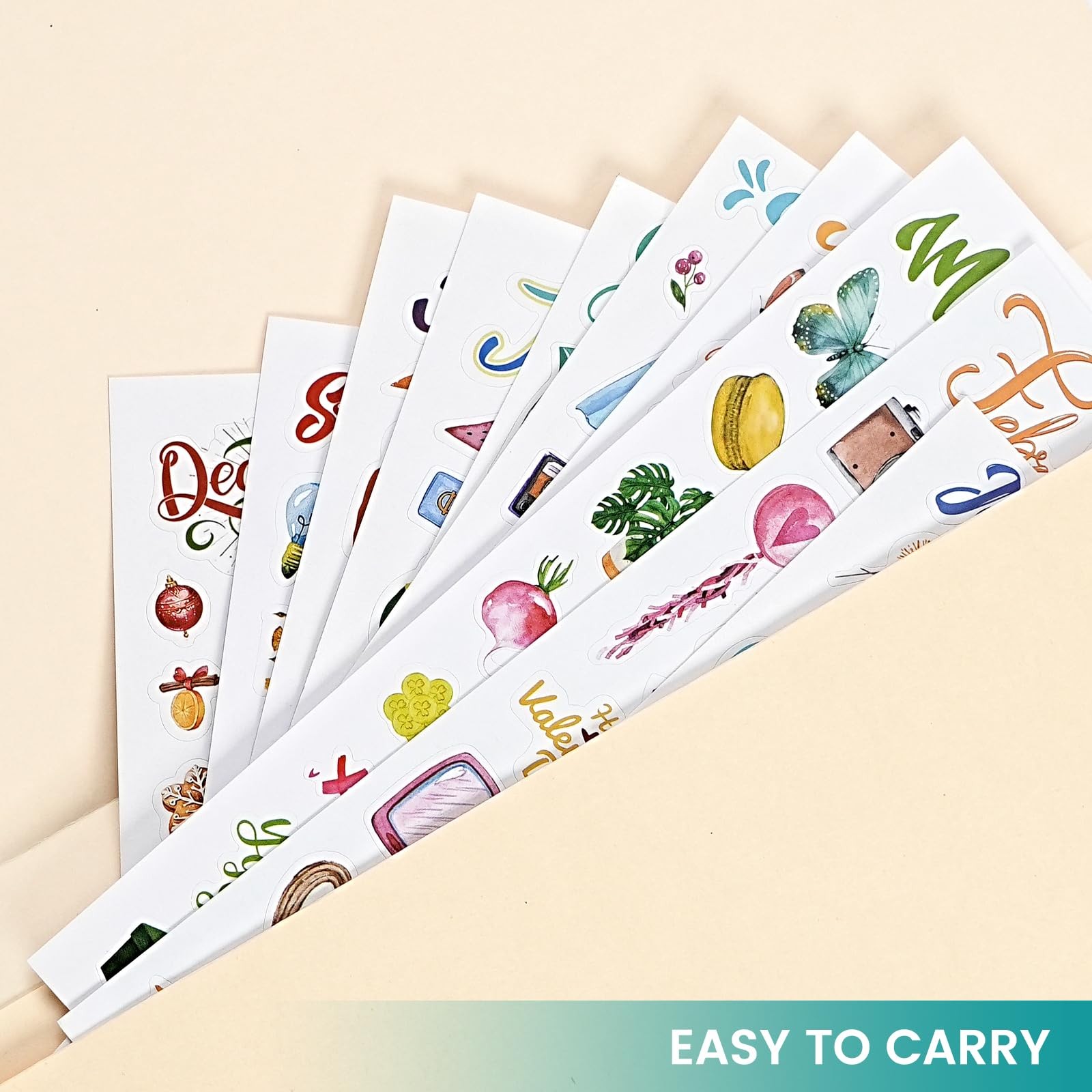 Office Planner Stickers, 12 Monthly, 1500+ Stickers, Festivals