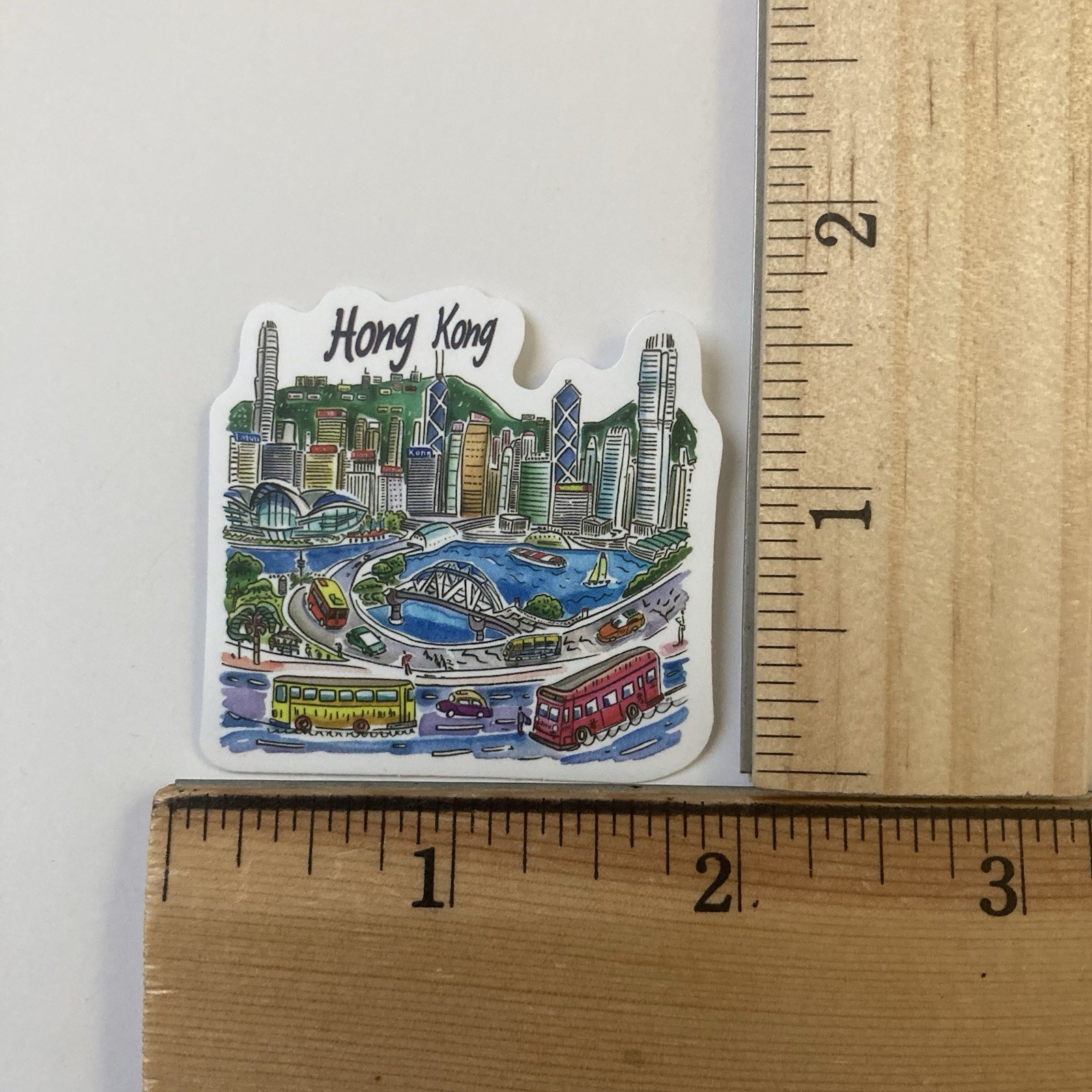 Hong Kong Skyline Skyscrapers Victoria Harbour Travel Country Decal Sticker