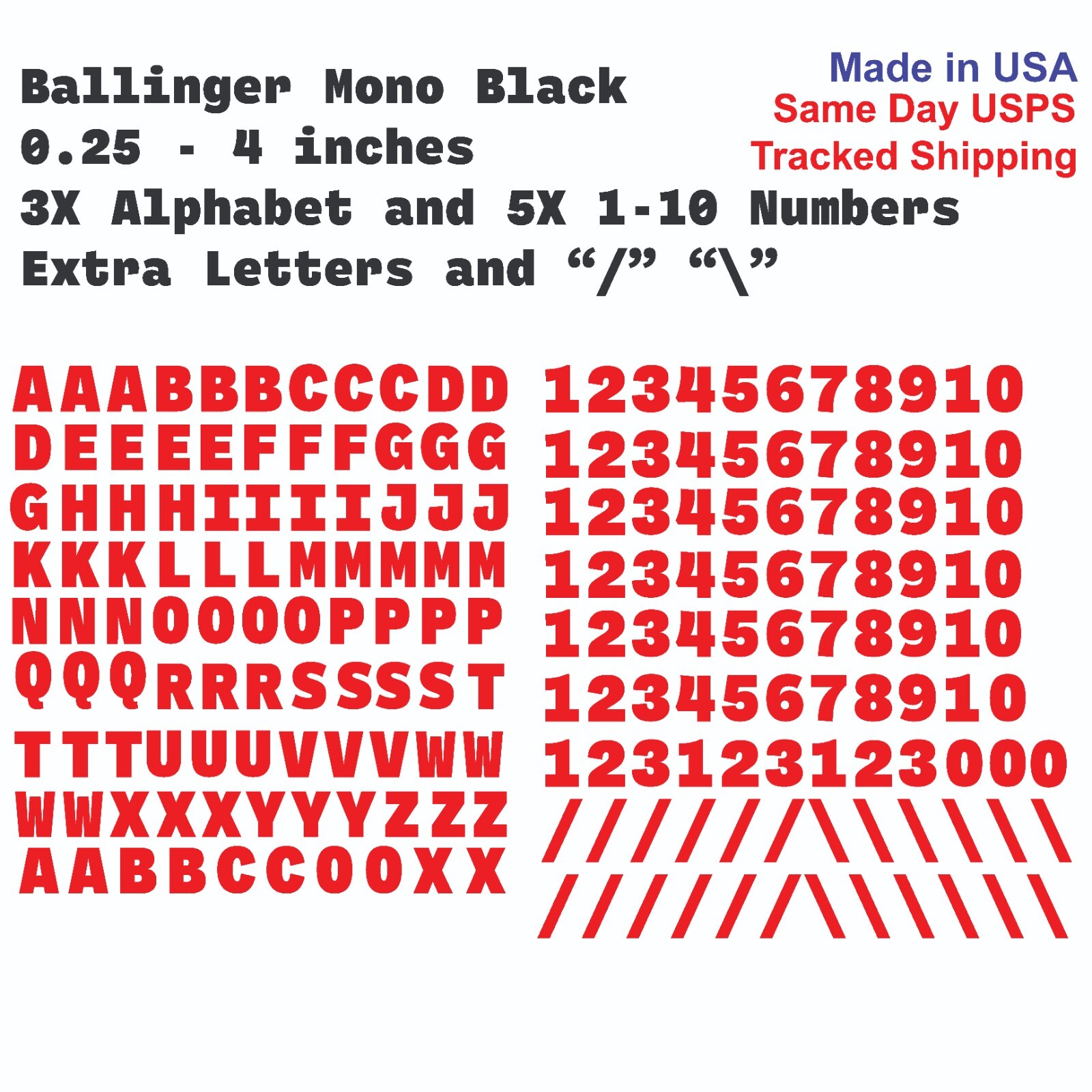 3XAlphabet A-Z & 1-10 Vinyl Decal Numbers – Mailbox, Shop, Wall, Address, Locker