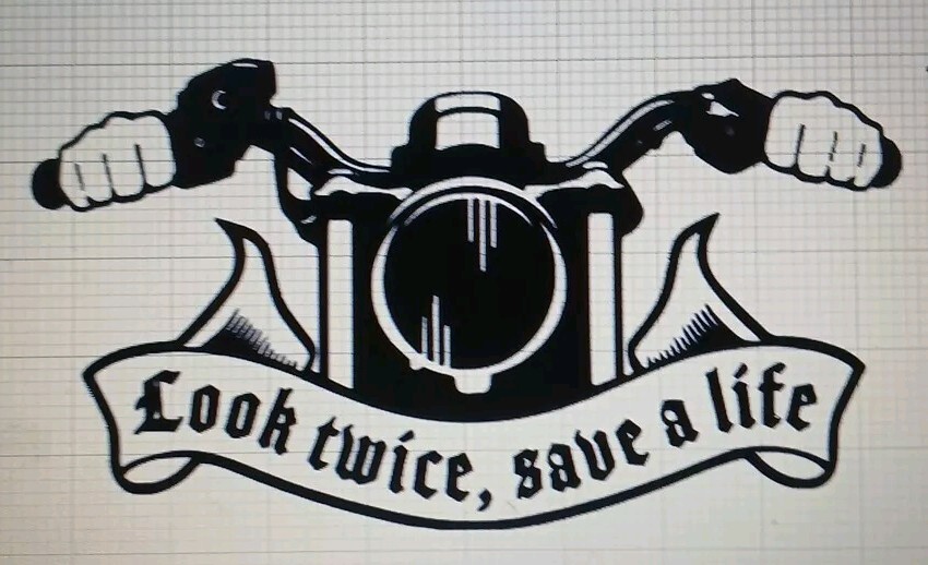 Motorcycle Look Twice Save A Life Decal