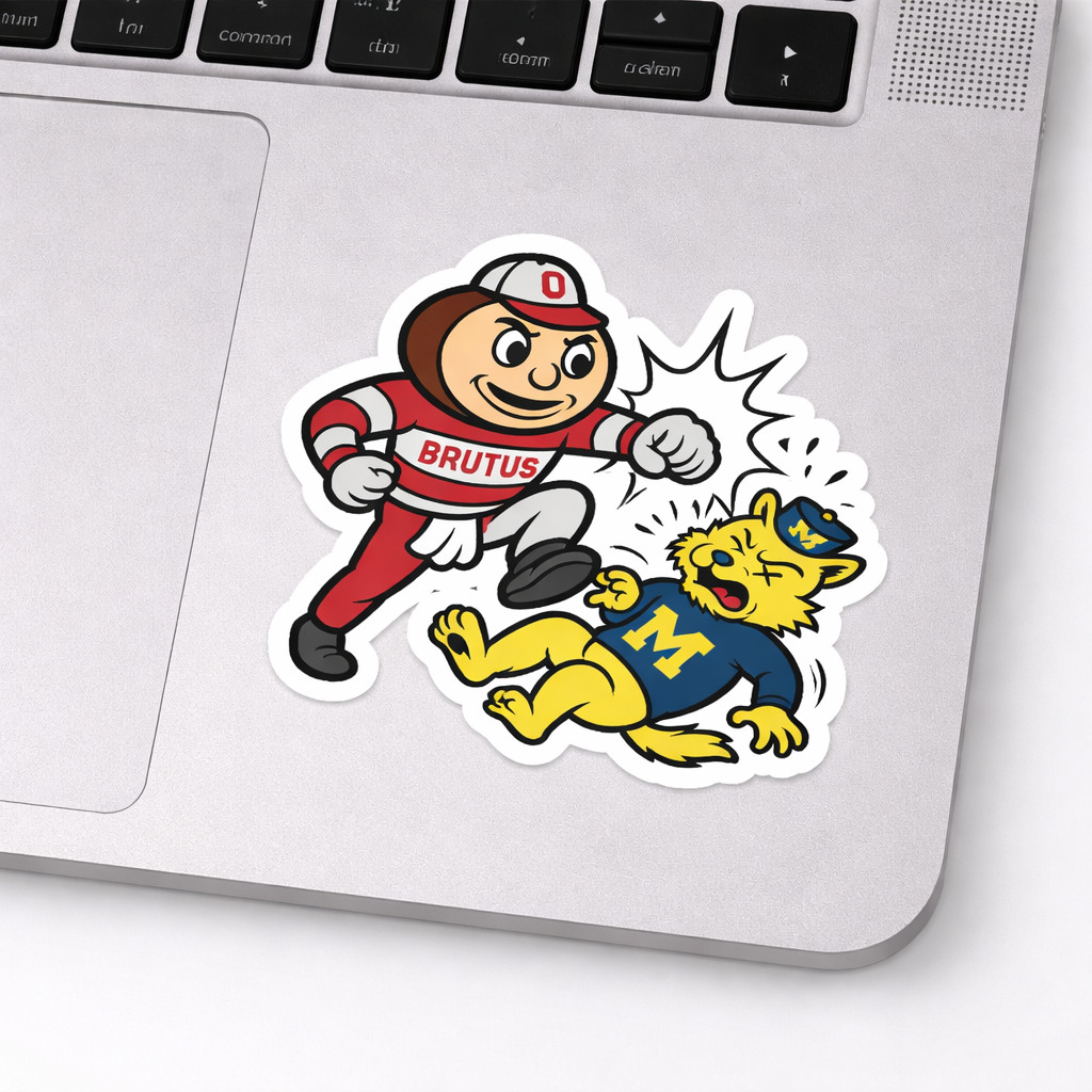 Weather Resistant Vinyl Sticker/Decal – Ohio State Michigan Football Rivalry 02