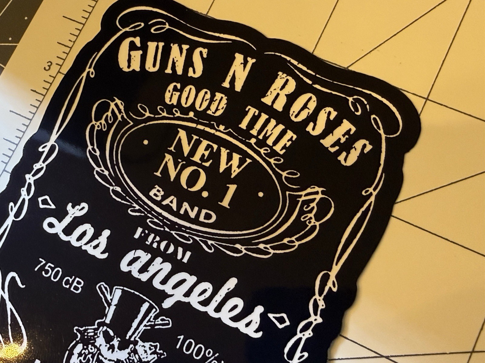 Guns N Roses Sticker 4” Whiskey Label Rock N Roll B