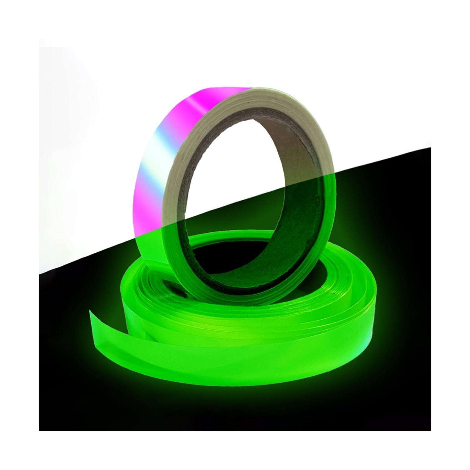 Glow in The Dark Tape – 33 FT X 0.5 Inch, Fluorescent, Waterproof, Luminous R…