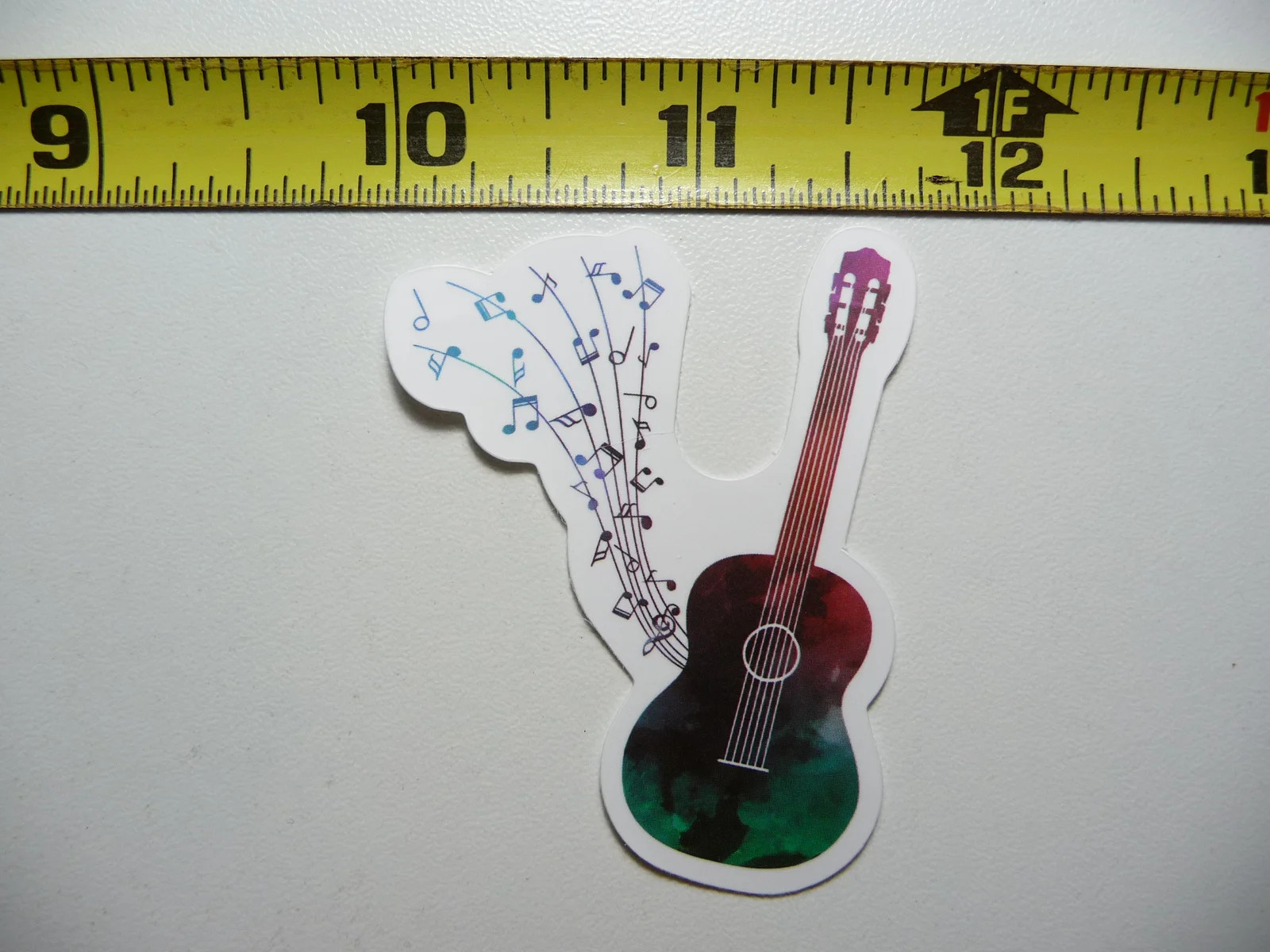 ACOUSTIC GUITAR MUSIC NOTES SMALL STICKER DECAL BAND SONGS MUSICIAN