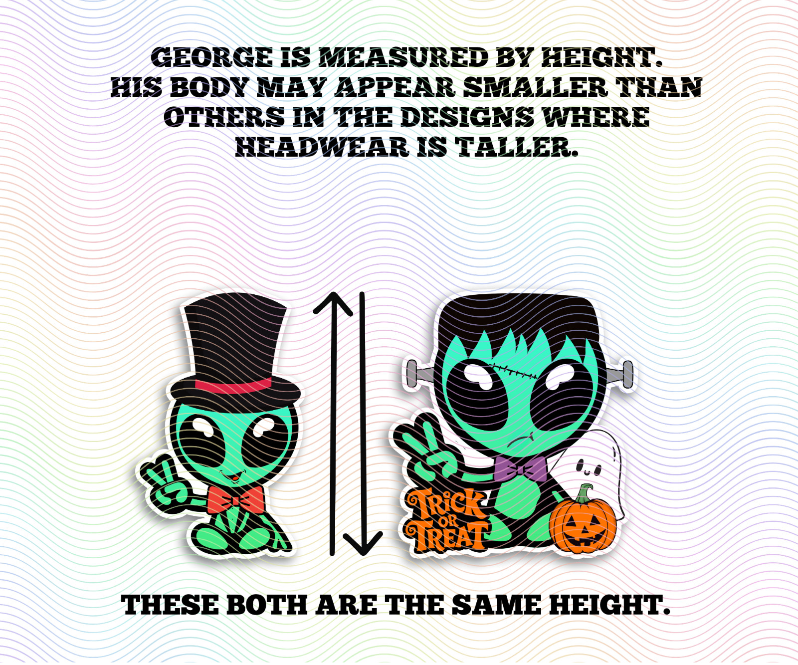 Alien George Waterproof Sticker, Cute Collectible Vinyl Decal, Fun Water Bottle
