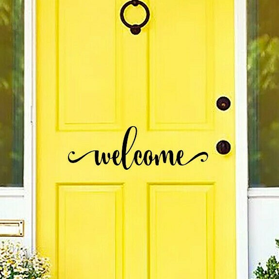 Welcome Decal Door Art, Welcome Sign, Wall Decal FREE SHIPPING!!